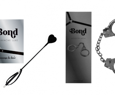 cravache et menottes de la marque Bond