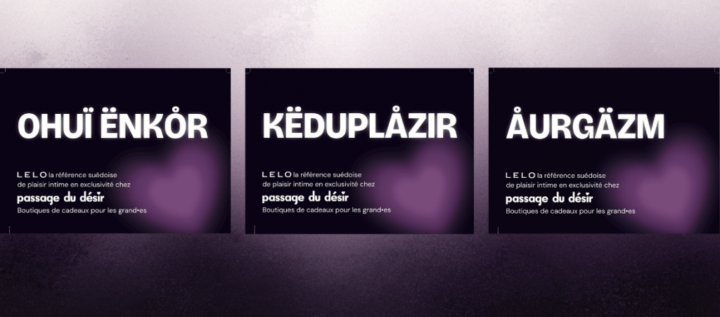 campagne publicitaire de Lelo et Passage du Désir